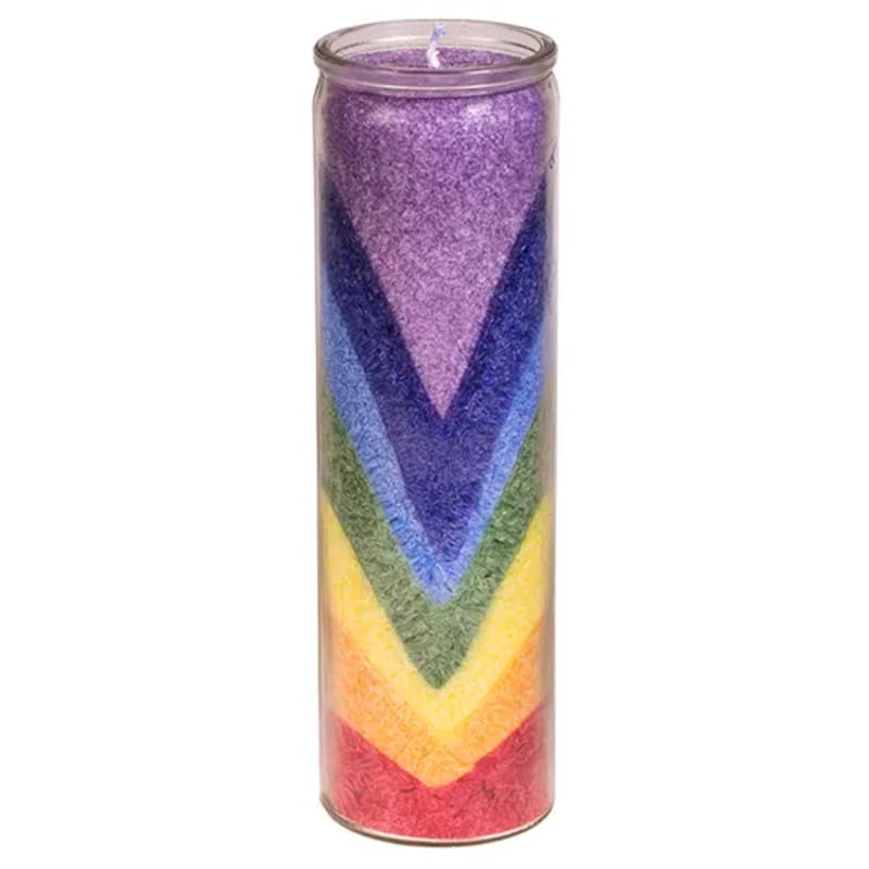 Regenbogen Relaxkerze